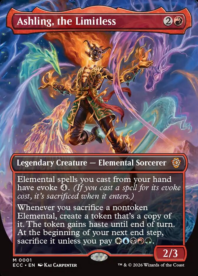 Ashling, the Limitless 1 (Commander: Lorwyn Eclipsed)  - Borderless Foil | Chromatic Games