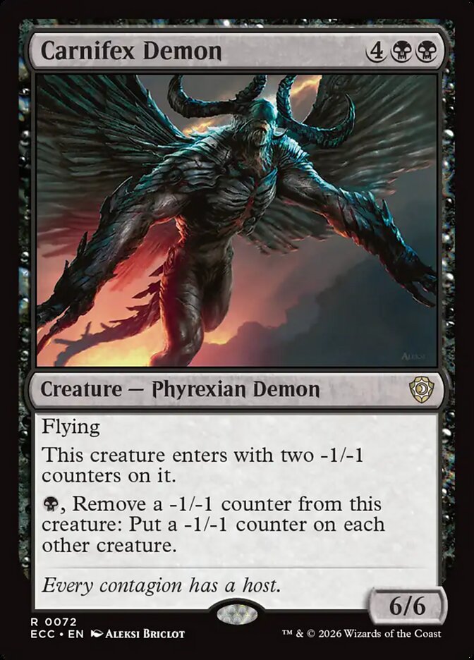 Carnifex Demon 72/176 (Commander: Lorwyn Eclipsed)  | Chromatic Games