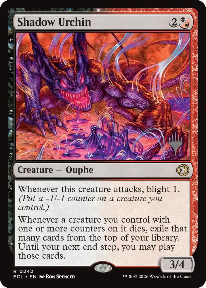 Shadow Urchin 242p/87 (Promo Pack: Lorwyn Eclipsed)  - Foil | Chromatic Games