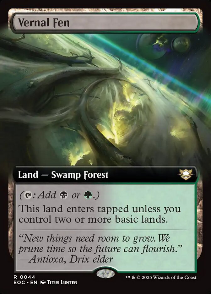 Vernal Fen Extended Art 44 (Commander: Edge of Eternities)  - Extended Art | Chromatic Games