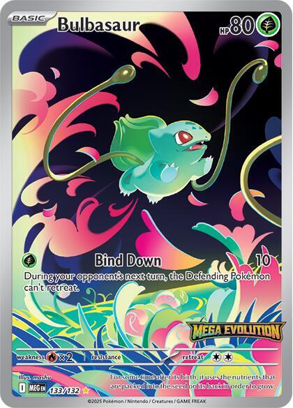Bulbasaur Mega Evolution Stamped 133/132 (Miscellaneous Cards & Products)  - Holofoil | Chromatic Games