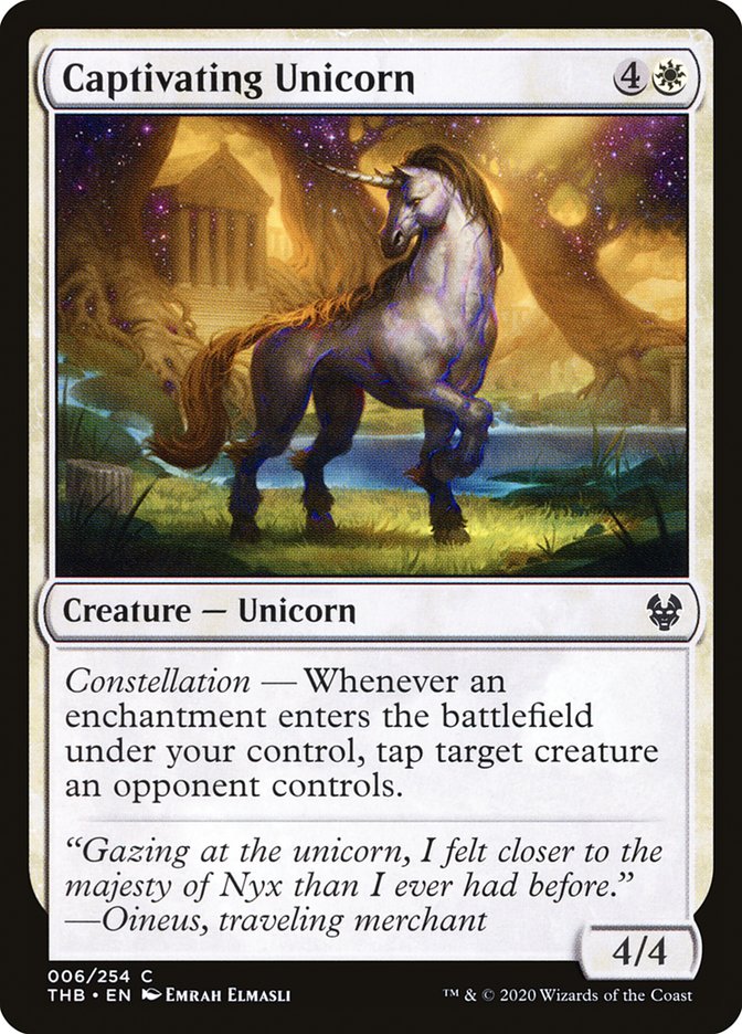 Captivating Unicorn 6/254 (Theros Beyond Death)  | Chromatic Games