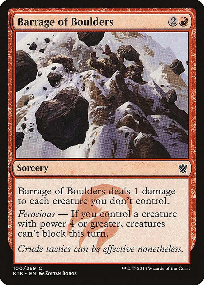 Barrage of Boulders 100/269 (Khans of Tarkir)  | Chromatic Games