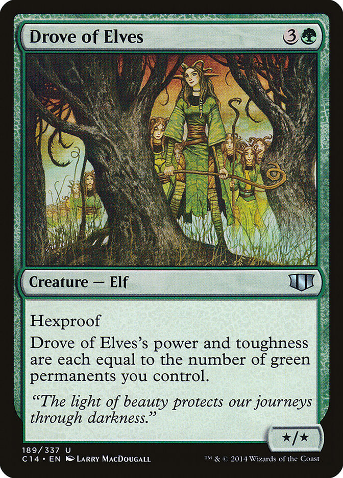Drove of Elves 189/337 (Commander 2014)  | Chromatic Games