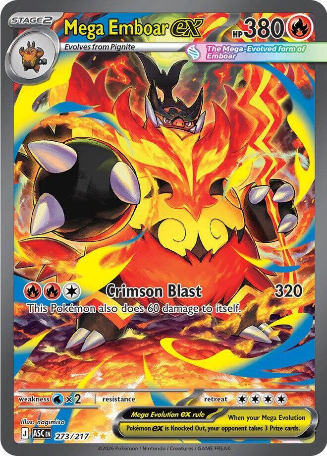 Mega Emboar ex 273/217 (ME: Ascended Heroes)  - Holofoil | Chromatic Games
