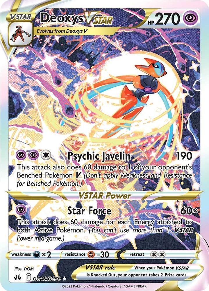 Deoxys VSTAR GG46/GG70 (Crown Zenith: Galarian Gallery)  - Holofoil | Chromatic Games