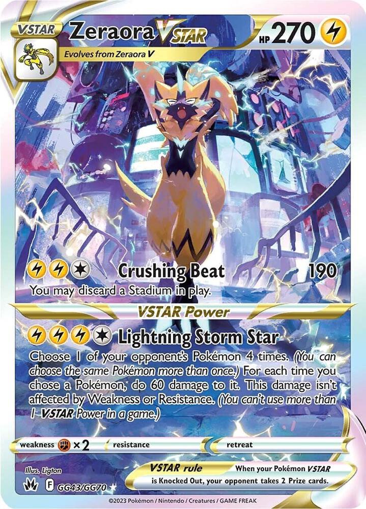 Zeraora VSTAR GG43/GG70 (SWSH: Crown Zenith: Galarian Gallery)  - Holofoil | Chromatic Games