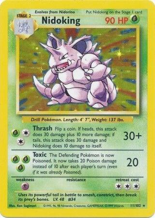 Nidoking 011/102 (Base Set)  - Unlimited Holofoil | Chromatic Games