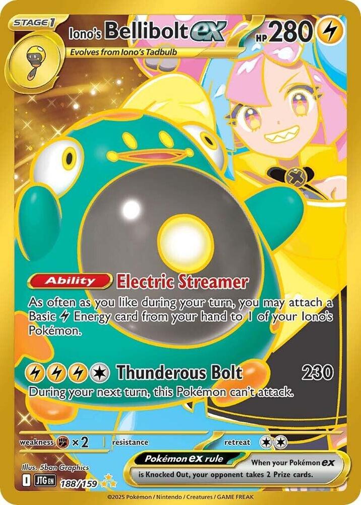 Iono's Bellibolt ex 188/159 (SV09: Journey Together)  - Holofoil | Chromatic Games