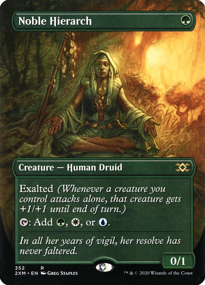 Noble Hierarch 352/332 (Double Masters)  - Borderless Foil | Chromatic Games