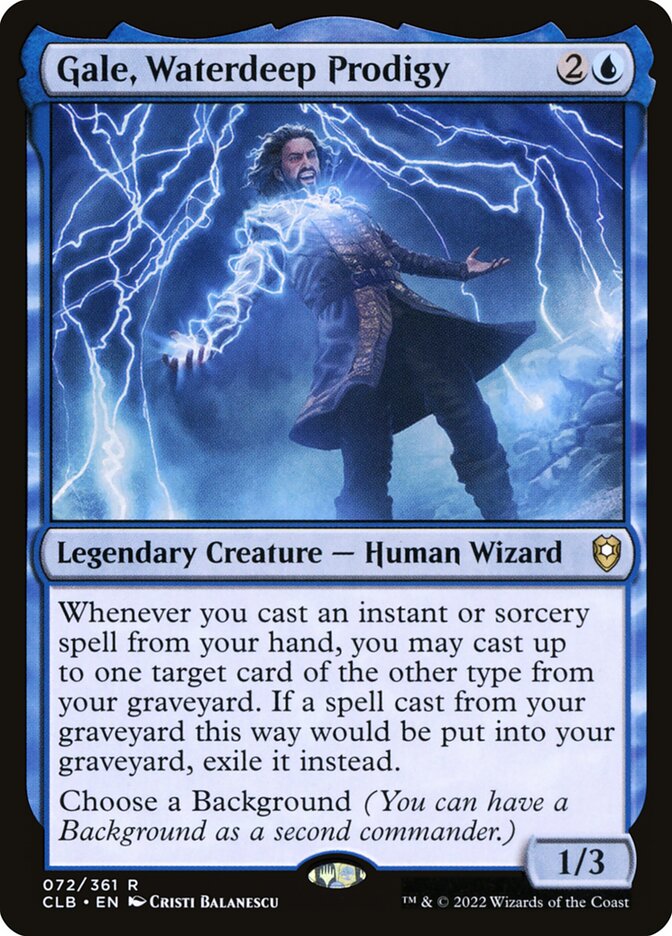 Gale, Waterdeep Prodigy 72 (Commander Legends: Battle for Baldur's Gate)  | Chromatic Games