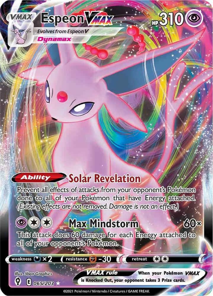 Espeon VMAX 065/203 (SWSH07: Evolving Skies)  - Holofoil | Chromatic Games