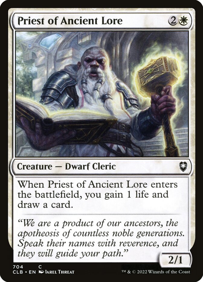 Priest of Ancient Lore 704 (Commander Legends: Battle for Baldur's Gate)  | Chromatic Games
