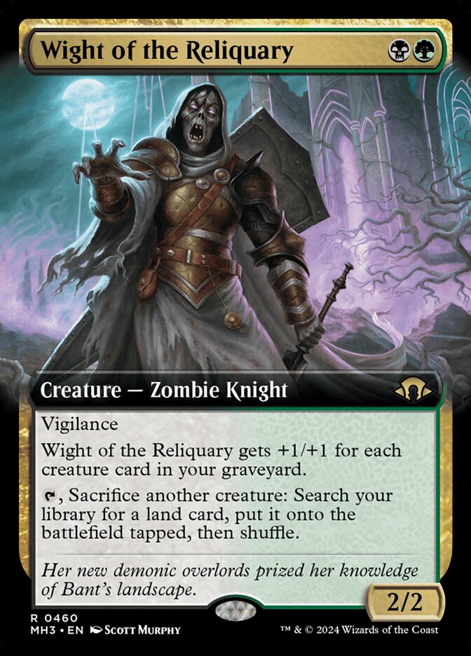 Wight of the Reliquary 460 (Modern Horizons 3)  - Extended Art | Chromatic Games