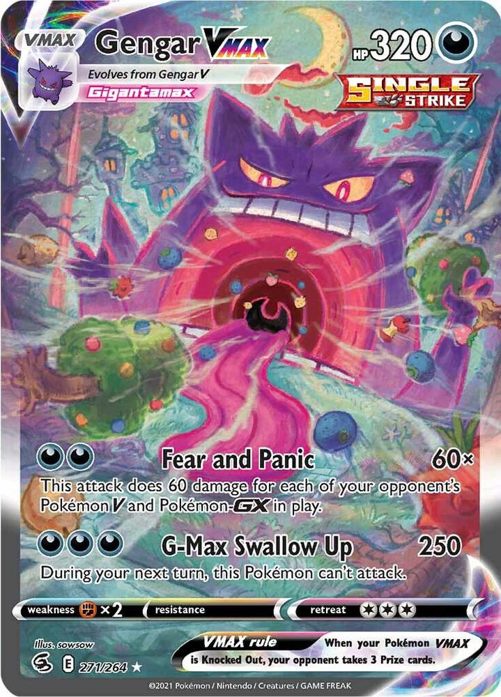 Gengar VMAX 271/264 (SWSH08: Fusion Strike)  - Holofoil | Chromatic Games