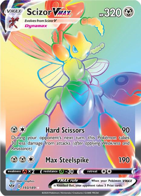Scizor VMAX Secret 193/189 (SWSH03: Darkness Ablaze)  - Holofoil | Chromatic Games