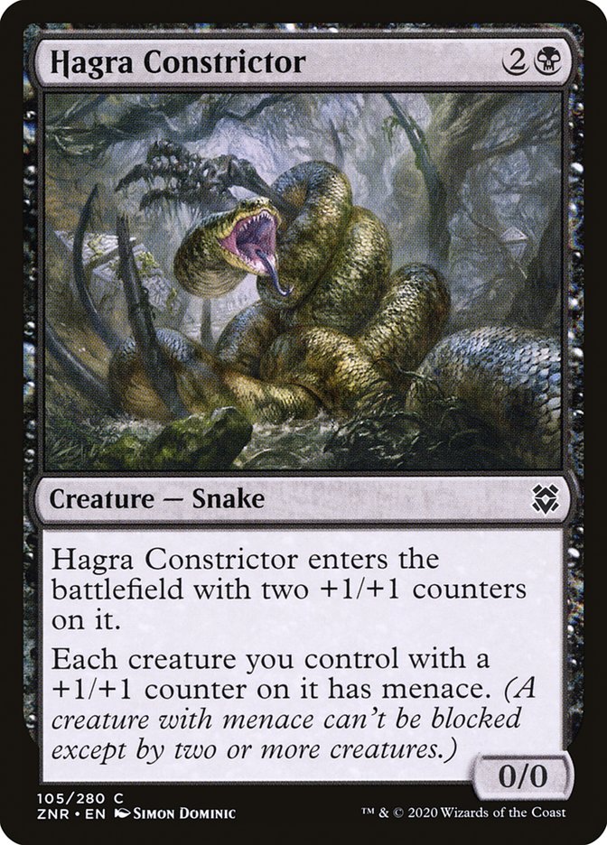 Hagra Constrictor 105 (Zendikar Rising)  - Foil | Chromatic Games