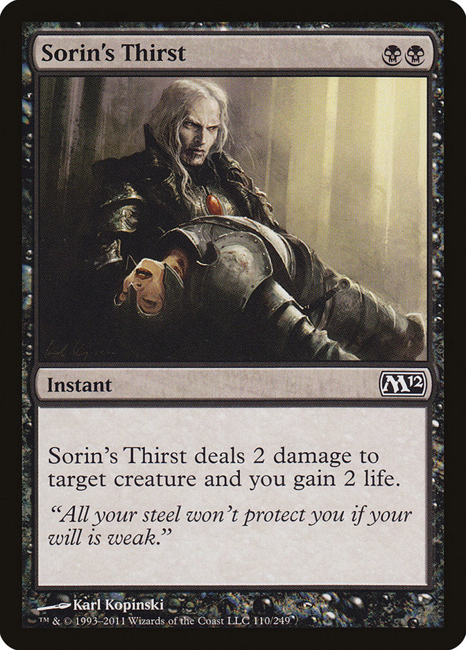 Sorin's Thirst 110/249 (Magic 2012 (M12))  | Chromatic Games