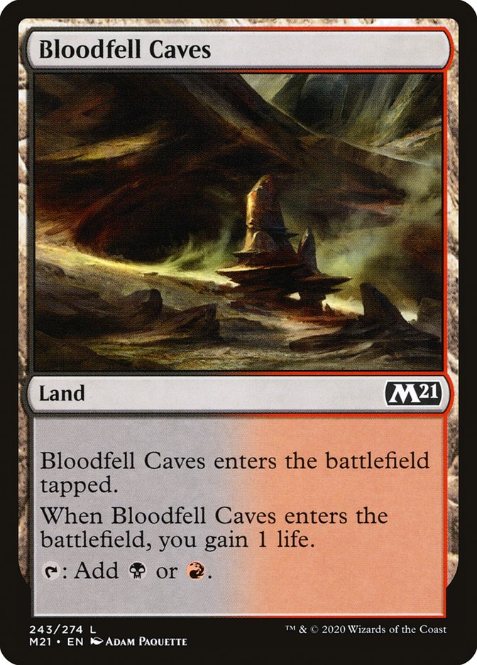 Bloodfell Caves 243 (Core Set 2021)  | Chromatic Games