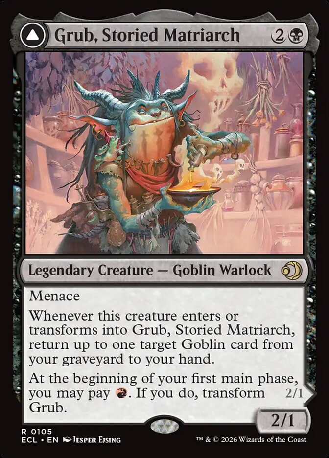 Grub, Storied Matriarch // Grub, Notorious Auntie 105/273 (Lorwyn Eclipsed)  - Foil | Chromatic Games