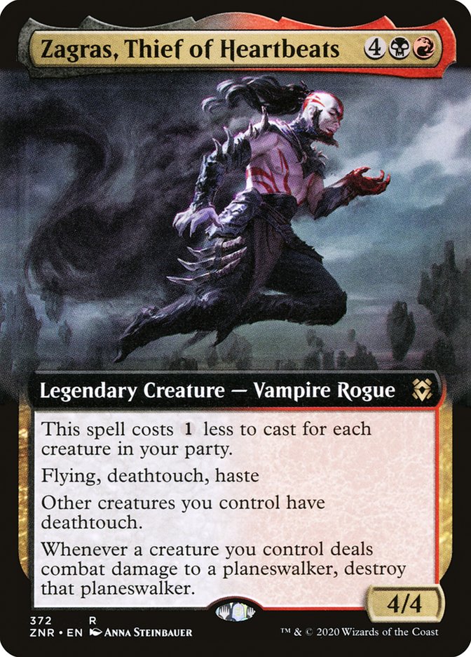 Zagras, Thief of Heartbeats 372/280 (Zendikar Rising)  - Extended Art Foil | Chromatic Games