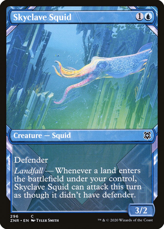 Skyclave Squid 296 (Zendikar Rising)  - Showcase | Chromatic Games