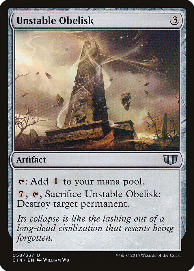 Unstable Obelisk 58/337 (Commander 2014)  | Chromatic Games