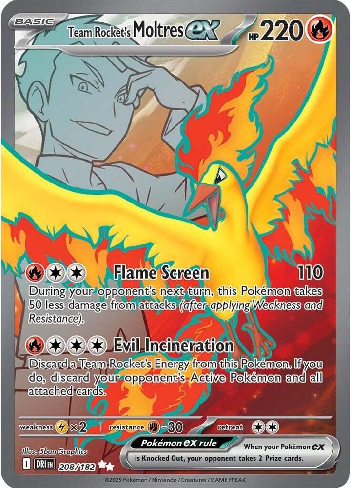 Team Rocket's Moltres ex 208/182 (SV10: Destined Rivals)  - Holofoil | Chromatic Games
