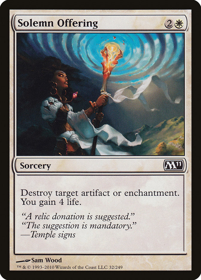 Solemn Offering 32/249 (Magic 2011 (M11))  | Chromatic Games