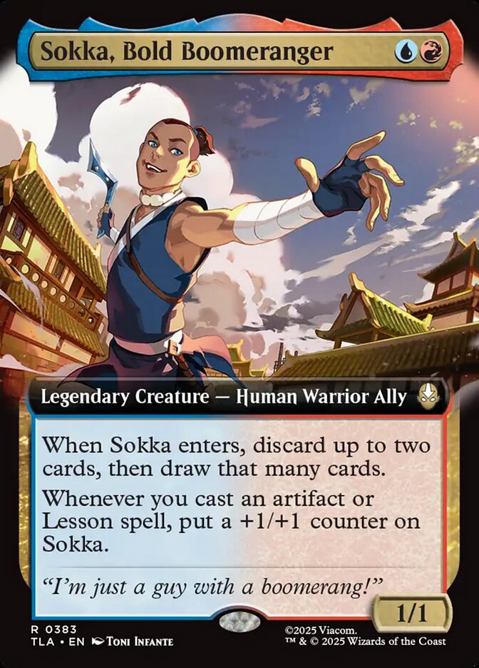 Sokka, Bold Boomeranger 383/286 (Avatar: The Last Airbender)  - Extended Art Foil | Chromatic Games