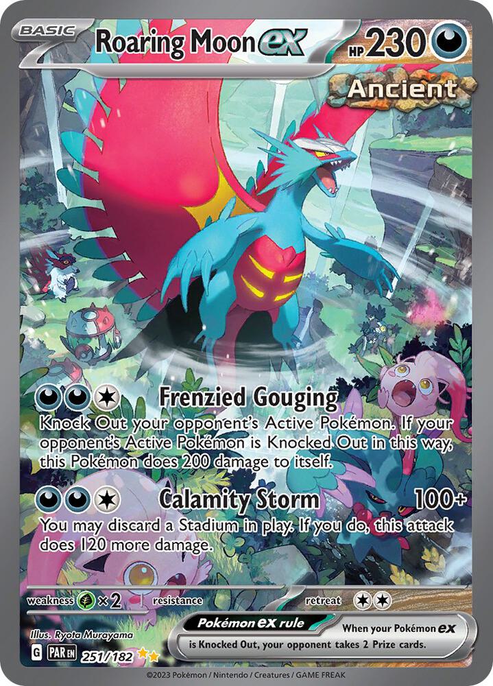 Roaring Moon ex 251/182 (SV04: Paradox Rift)  - Holofoil | Chromatic Games