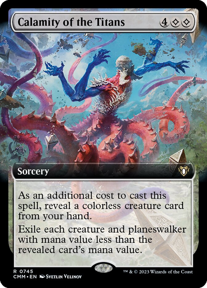 Calamity of the Titans 745/451 (Commander Masters)  - Extended Art | Chromatic Games