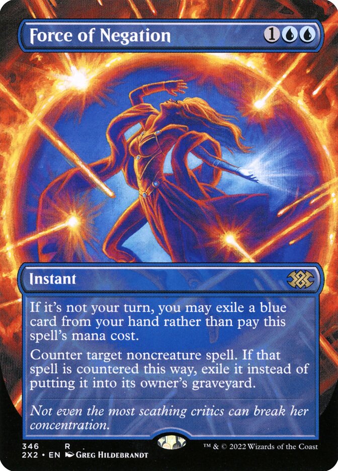 Force of Negation Borderless 346 (Double Masters 2022)  - Foil | Chromatic Games