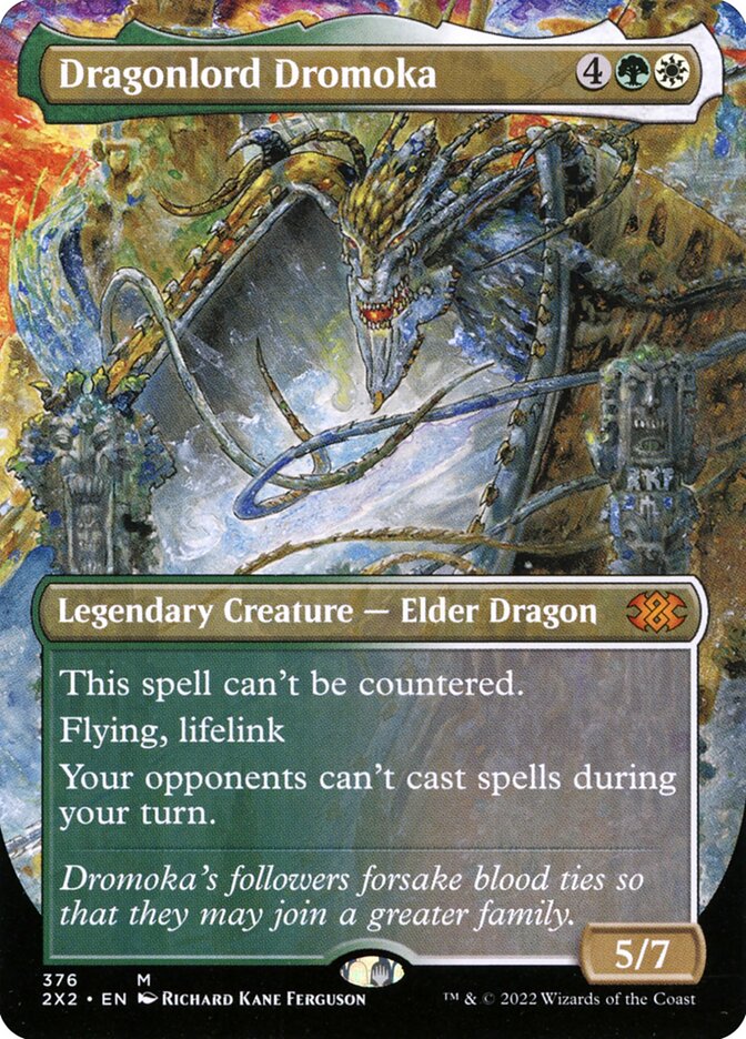 Dragonlord Dromoka 376/331 (Double Masters 2022)  - Borderless Foil | Chromatic Games