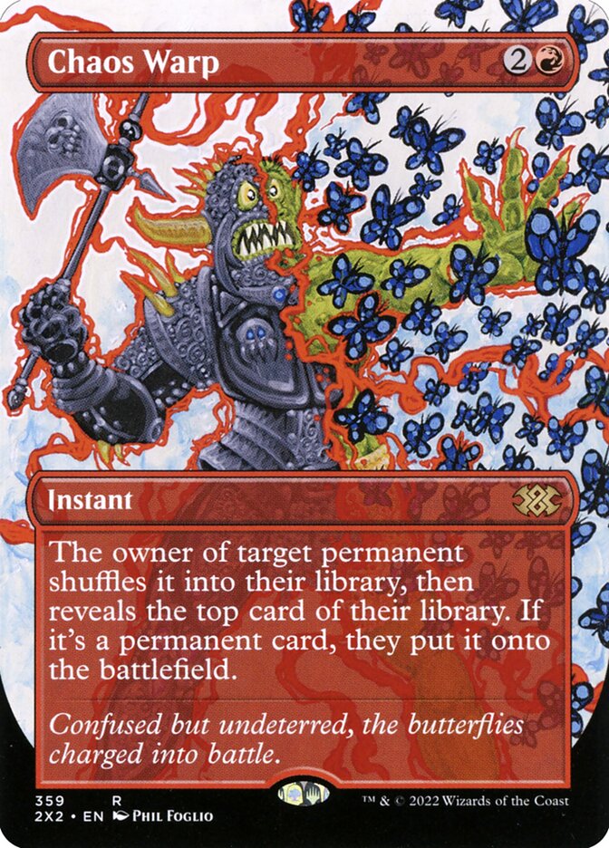Chaos Warp Borderless 359 (Double Masters 2022)  - Foil | Chromatic Games