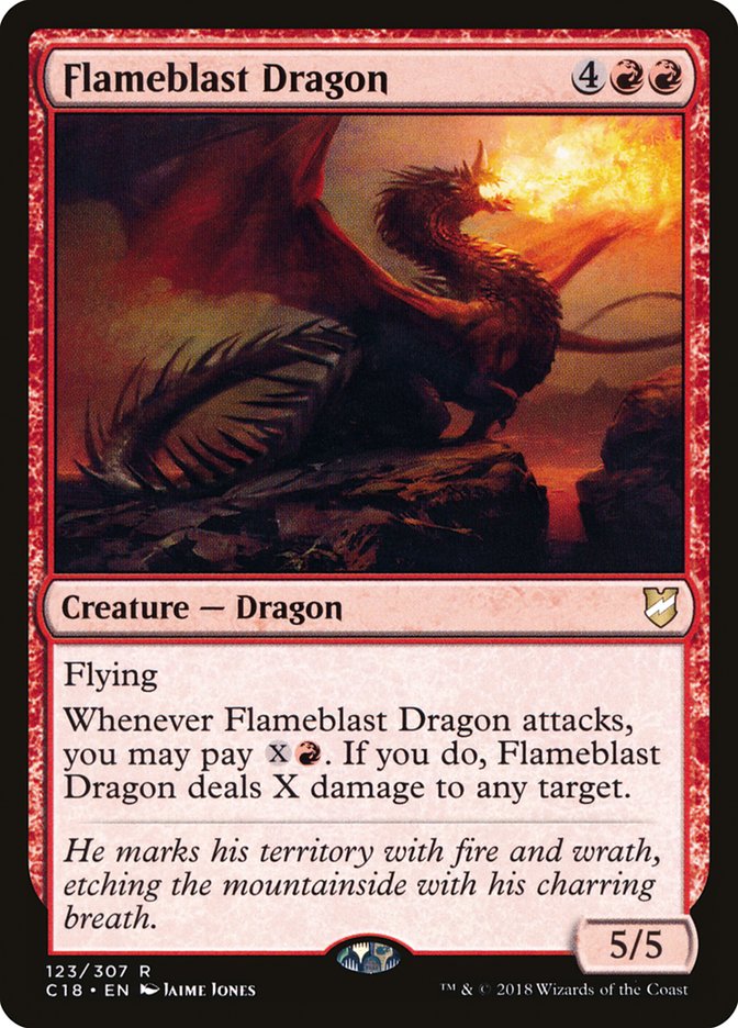 Flameblast Dragon 123/307 (Commander 2018)  | Chromatic Games