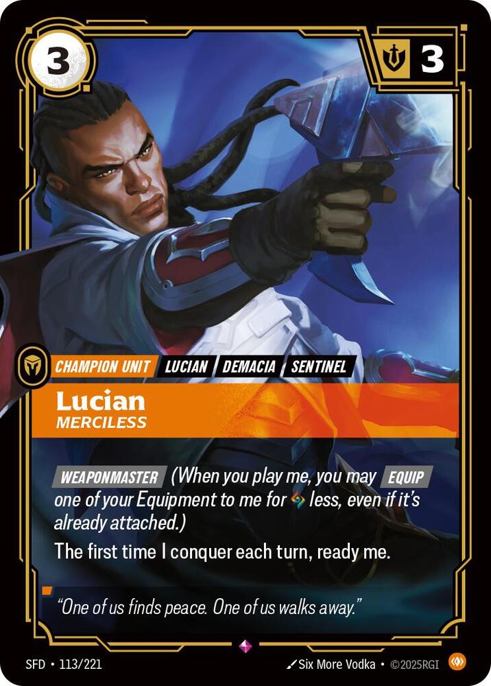 Lucian - Merciless 113/221 (Spiritforged)  - Foil | Chromatic Games