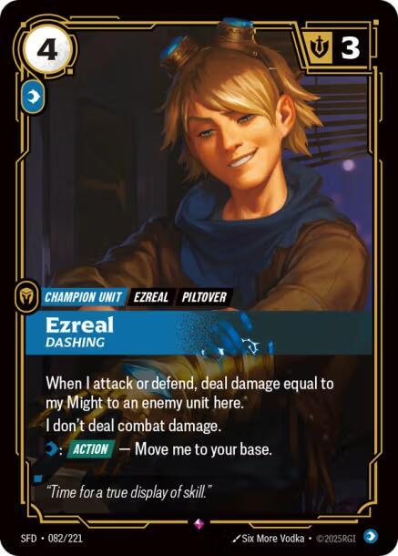 Ezreal - Dashing 082/221 (Spiritforged)  - Foil | Chromatic Games