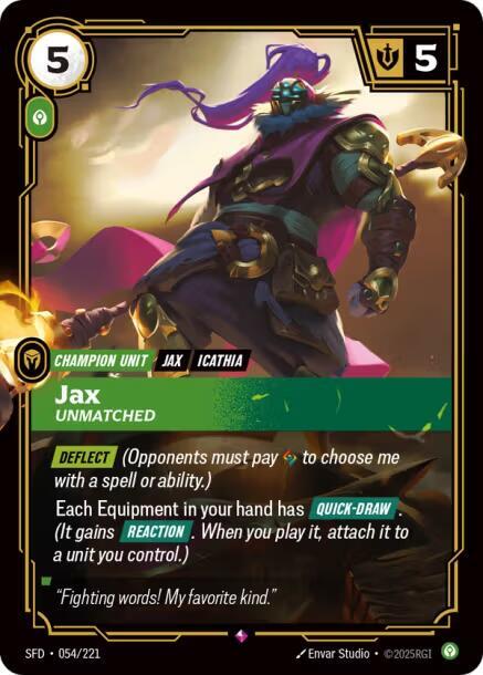 Jax - Unmatched 054/221 (Spiritforged)  - Foil | Chromatic Games