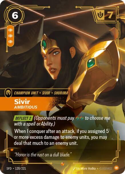 Sivir - Ambitious 120/221 (Spiritforged)  - Foil | Chromatic Games
