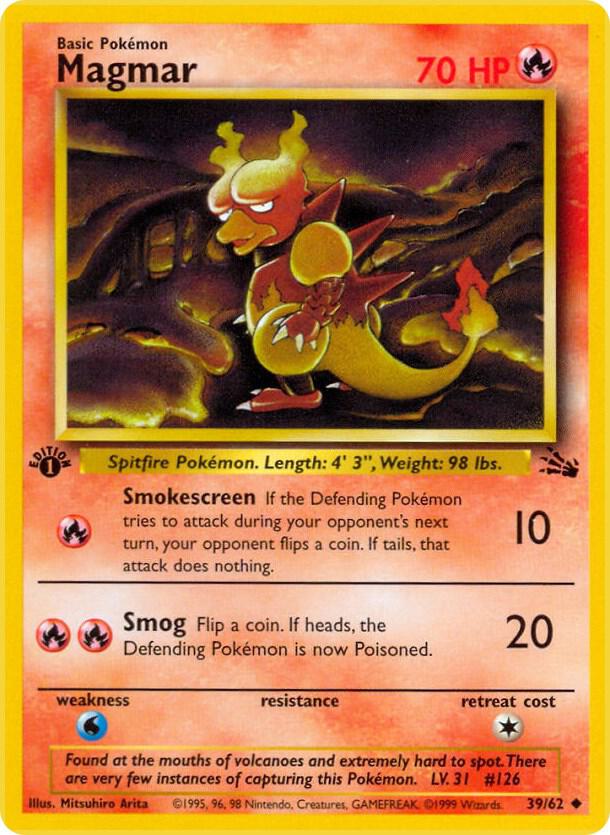 Magmar 39/62 (Fossil)  - 1st Edition | Chromatic Games
