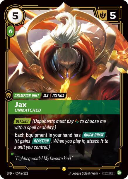 Jax - Unmatched 054a/221 (Spiritforged)  - Foil | Chromatic Games