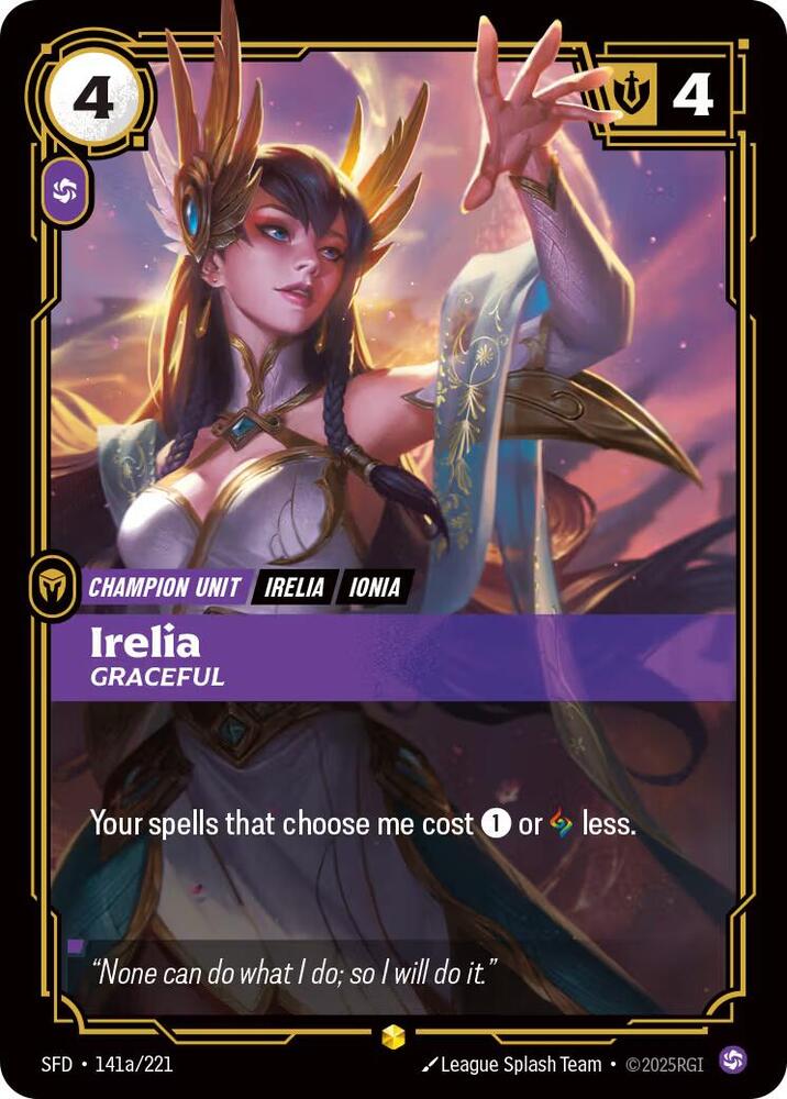 Irelia - Graceful 141a/221 (Spiritforged)  - Foil | Chromatic Games