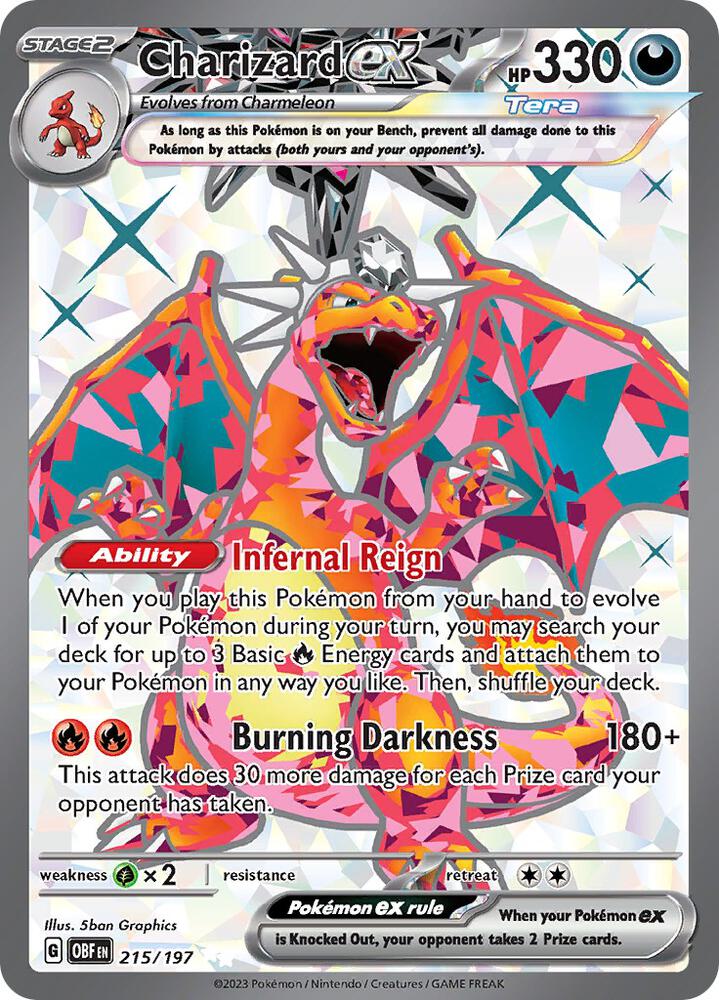 Charizard ex 215/197 (SV03: Obsidian Flames)  - Holofoil | Chromatic Games