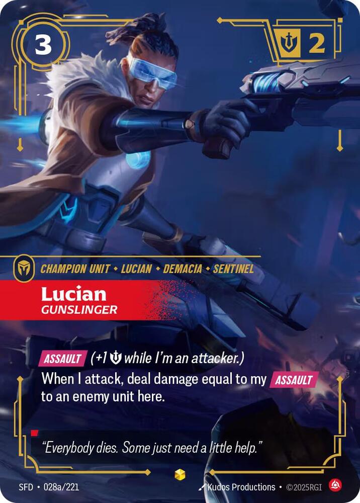 Lucian - Gunslinger 028a/221 (Spiritforged)  - Foil | Chromatic Games