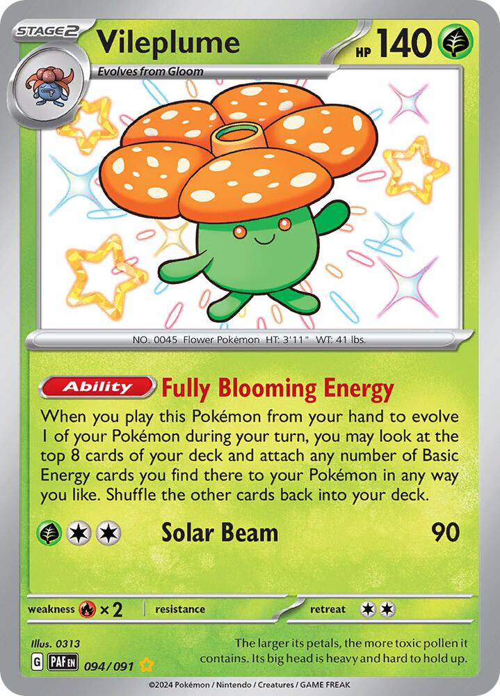 Vileplume 094/091 (SV: Paldean Fates)  - Holofoil | Chromatic Games