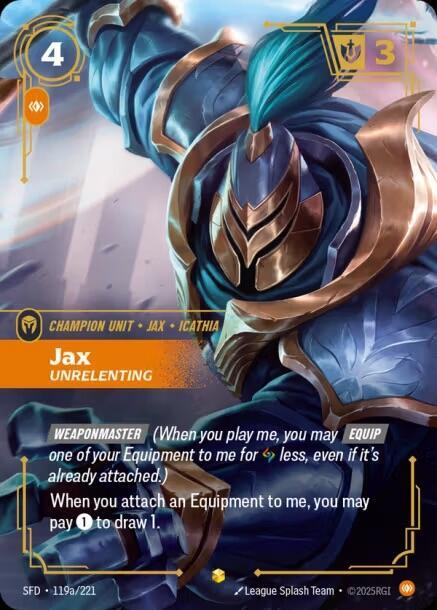 Jax - Unrelenting 119a/221 (Spiritforged)  - Foil | Chromatic Games