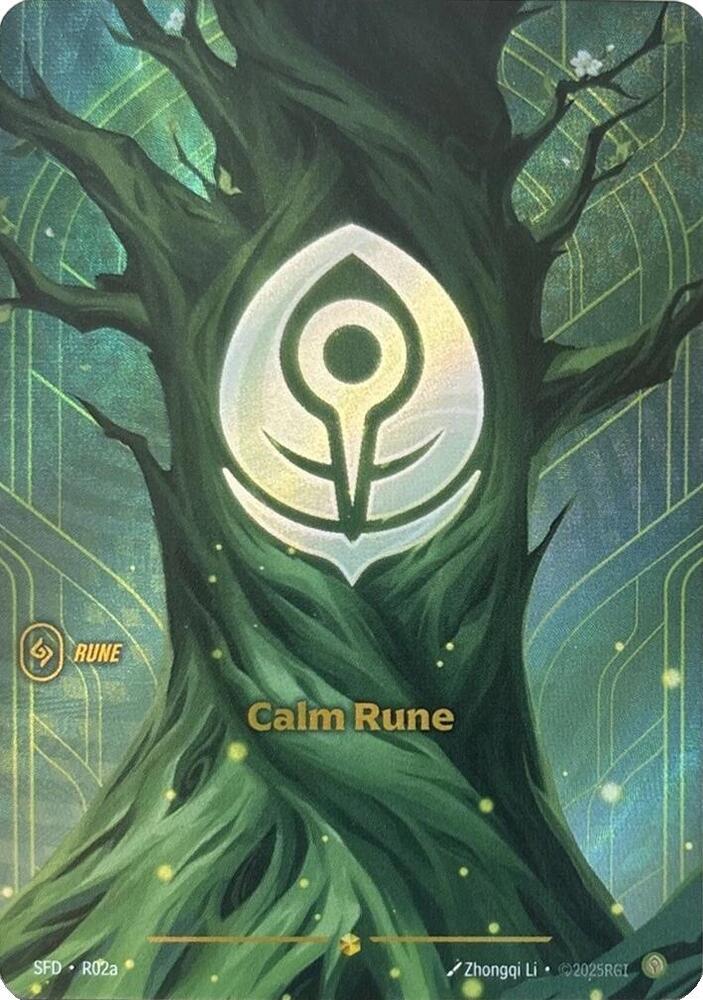 Calm Rune Alternate Art R02a (Spiritforged)  - Foil | Chromatic Games