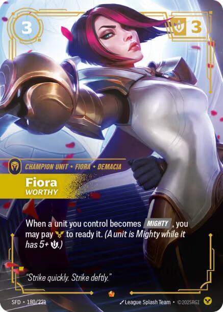 Fiora - Worthy 180/221 (Spiritforged)  - Foil | Chromatic Games