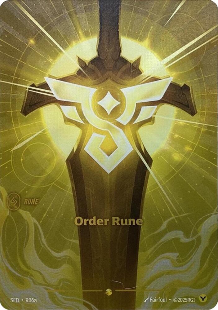 Order Rune Alternate Art R06a (Spiritforged)  - Foil | Chromatic Games